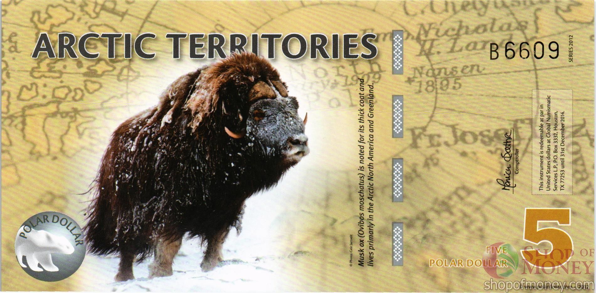 АРКТИЧЕСКИЕ ТЕРРИТОРИИ 5 ДОЛЛАРОВ мини 1