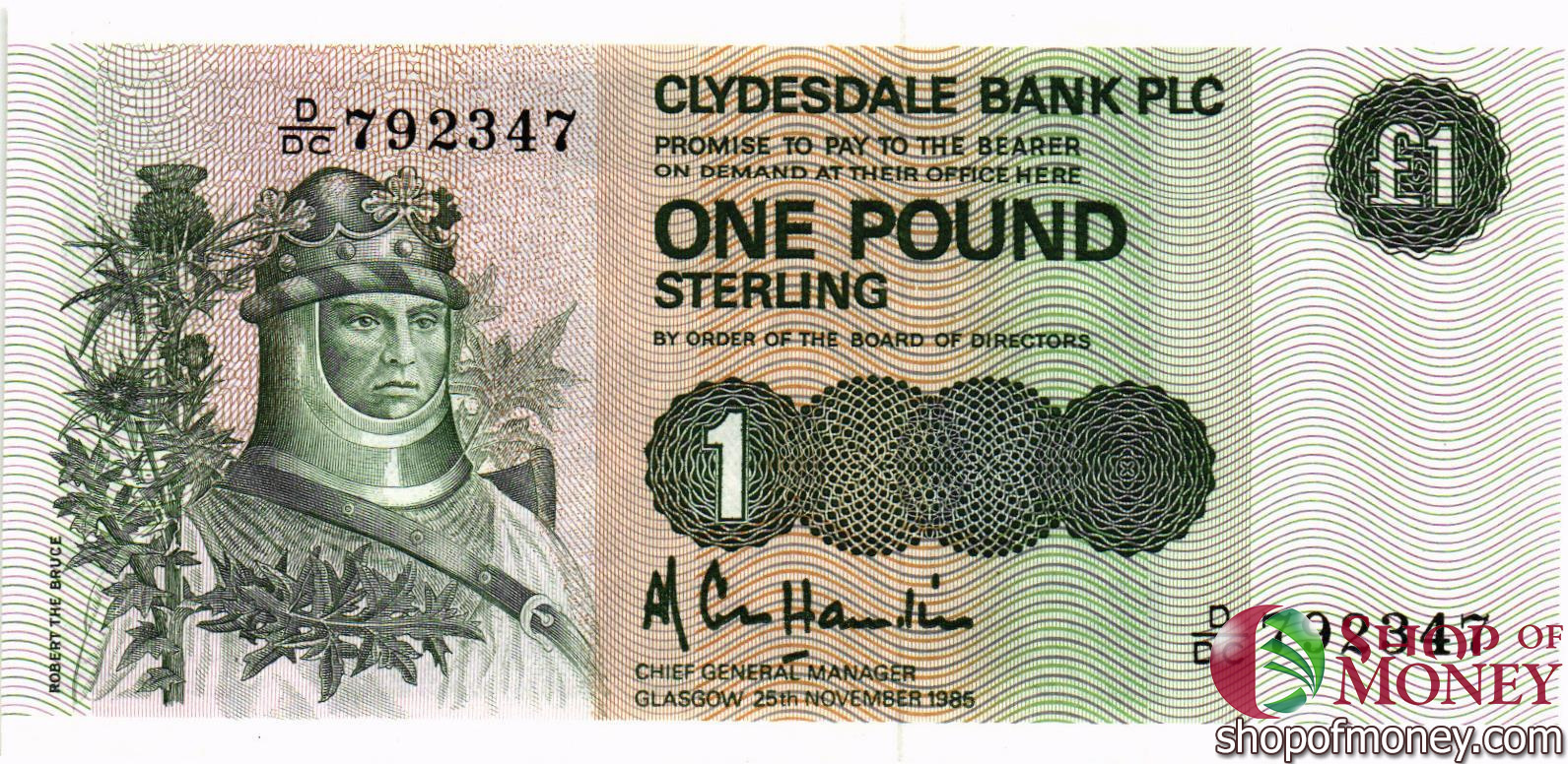 ШОТЛАНДИЯ 1 ФУНТ (CLYDESDALE BANK) мини 1