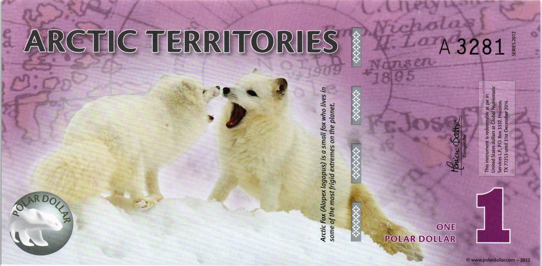 АРКТИЧЕСКИЕ ТЕРРИТОРИИ 1 ДОЛЛАР