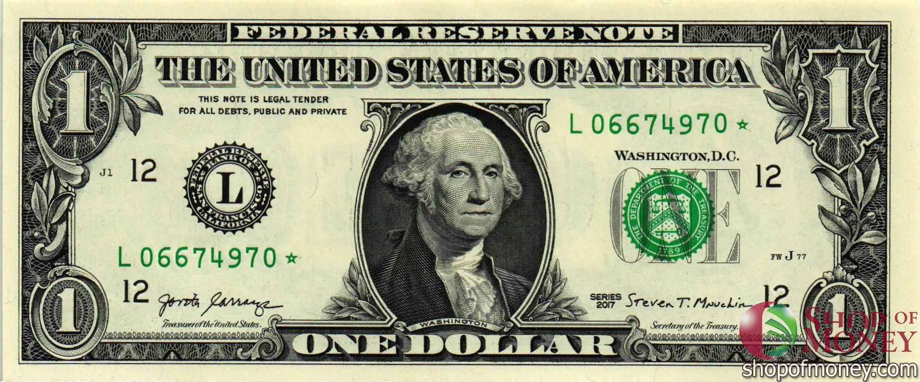 США 1 ДОЛЛАР (L-Сан-Франциско)