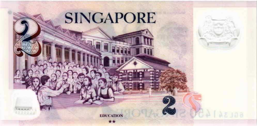 СИНГАПУР 2 ДОЛЛАРА мини 2