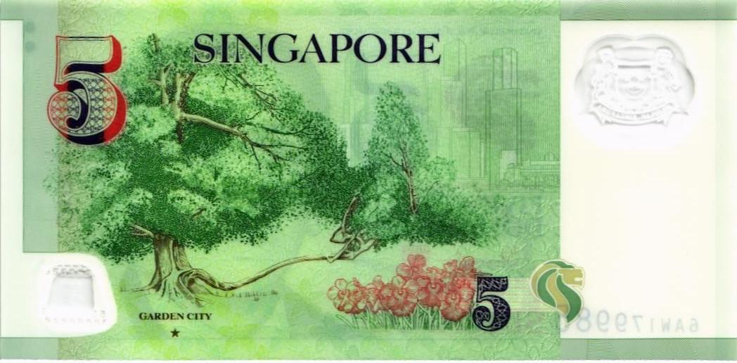 СИНГАПУР 5 ДОЛЛАРОВ (ЗВЕЗДА) мини 2