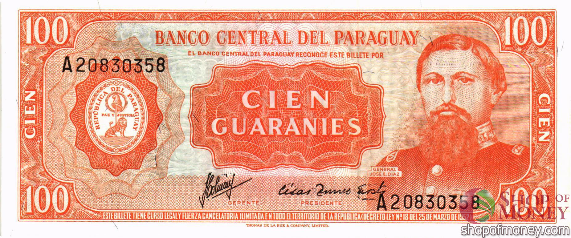 ПАРАГВАЙ 100 ГУАРАНИ мини 1