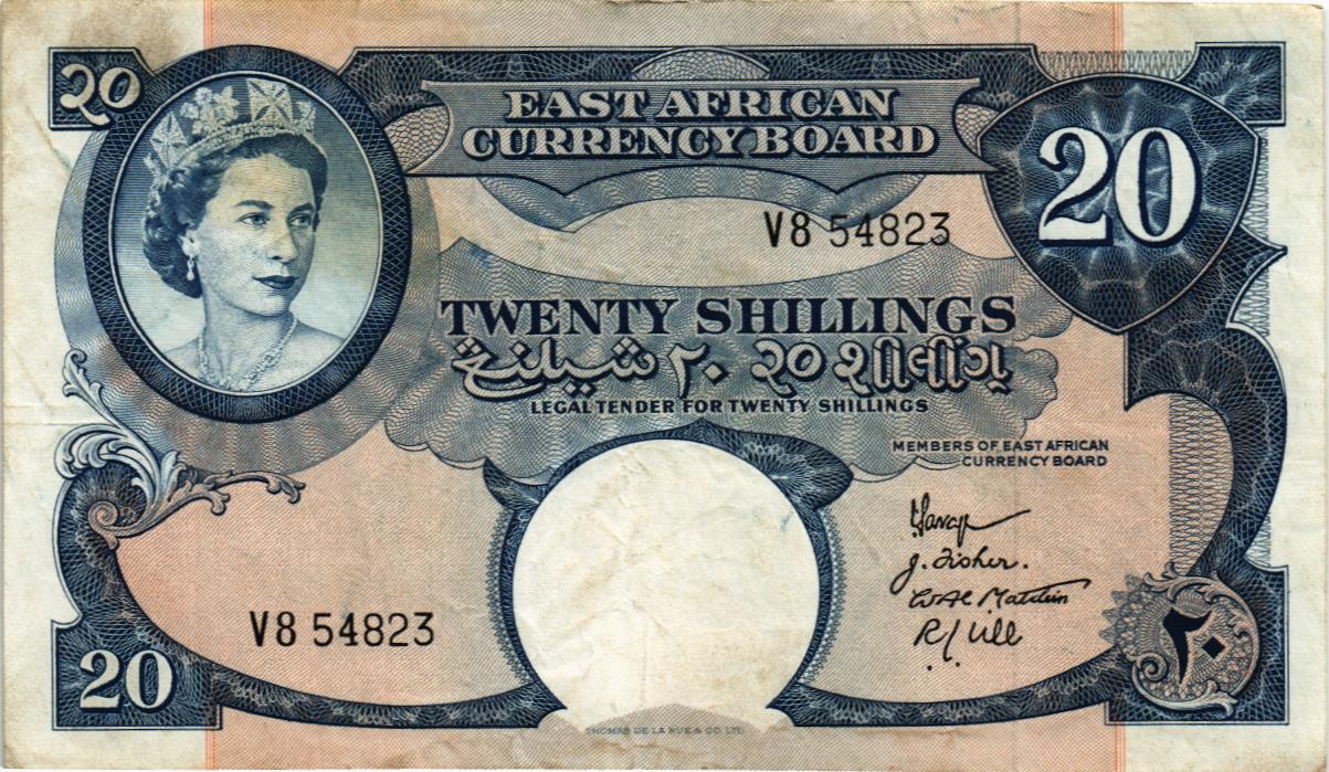 ВОСТОЧНАЯ АФРИКА 20 ШИЛЛИНГОВ