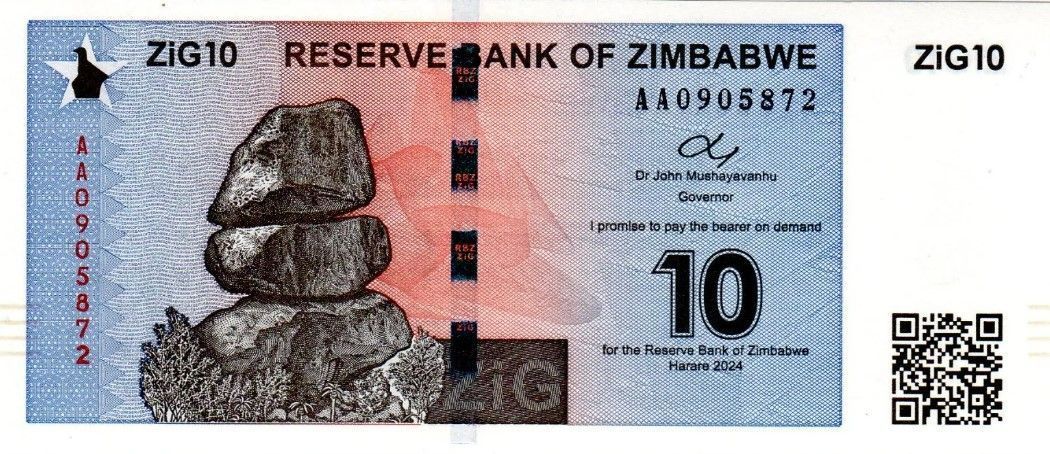 ЗИМБАБВЕ 10 ДОЛЛАРОВ