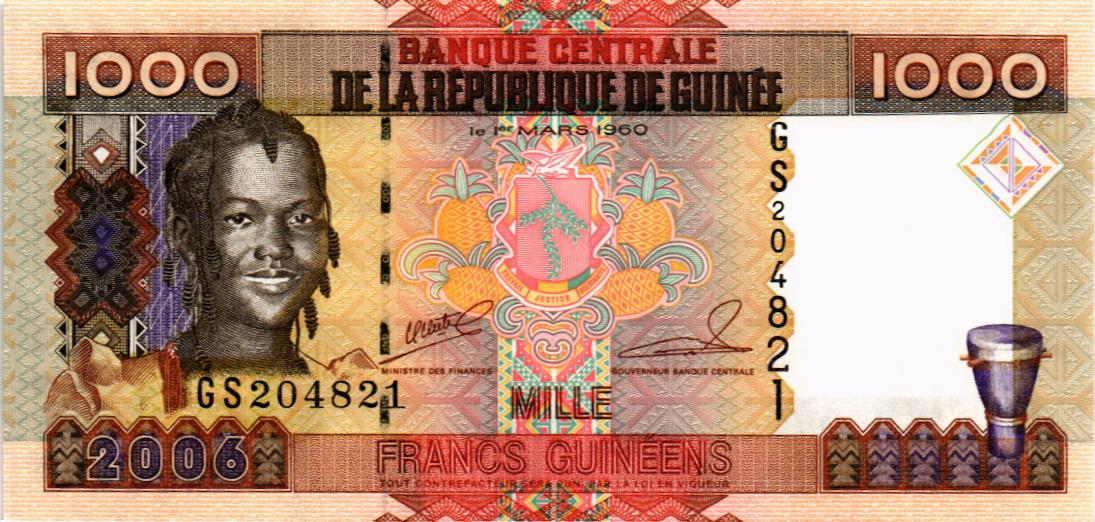 ГВИНЕЯ 1000 ФРАНКОВ мини 1