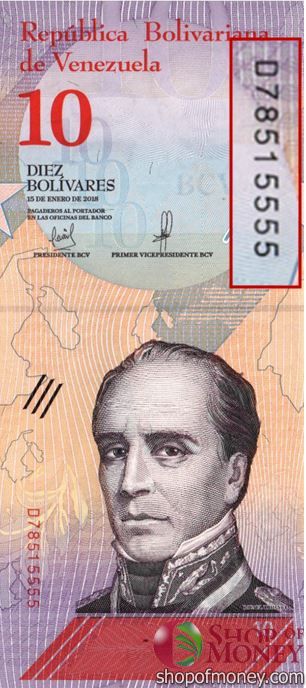 ВЕНЕСУЭЛА 10 БОЛИВАР # D 78515555