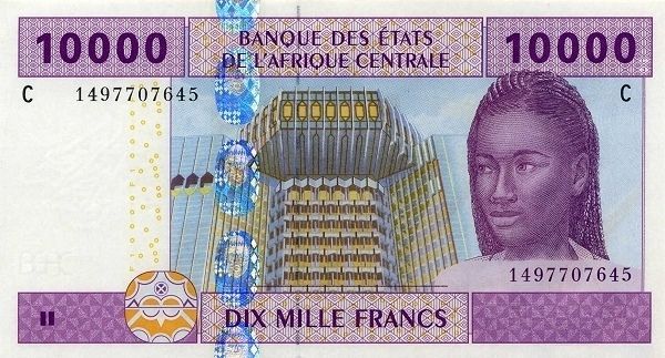 CAS - ЧАД 10000 ФРАНКОВ (C)