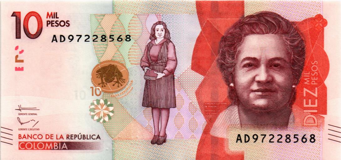 КОЛУМБИЯ 10000 ПЕСО (02.08.2016)