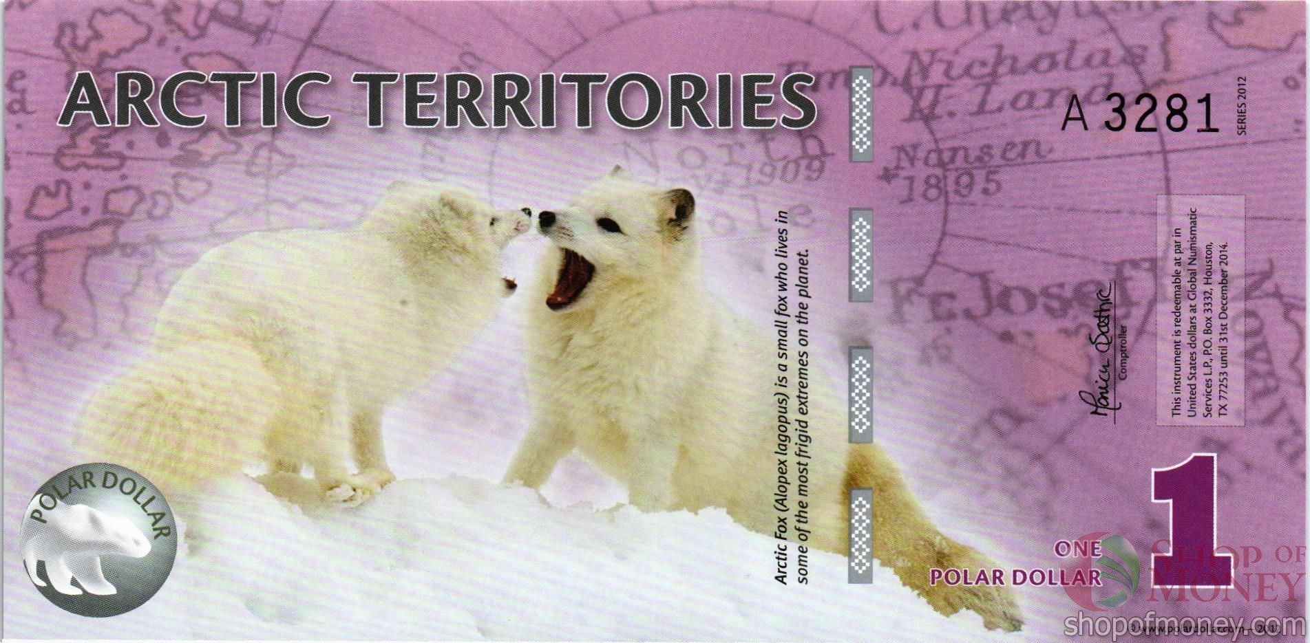 АРКТИЧЕСКИЕ ТЕРРИТОРИИ 1 ДОЛЛАР мини 1