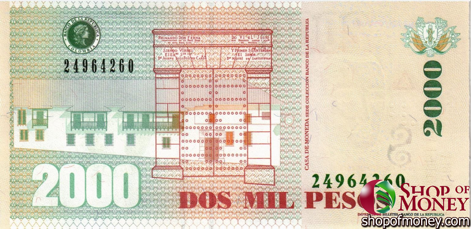 КОЛУМБИЯ 2000 ПЕСО (01.08.2014) мини 2