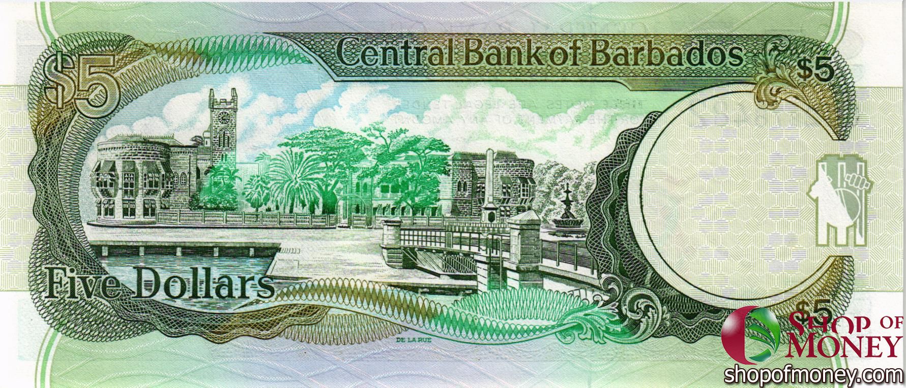 БАРБАДОС 5 ДОЛЛАРОВ мини 2