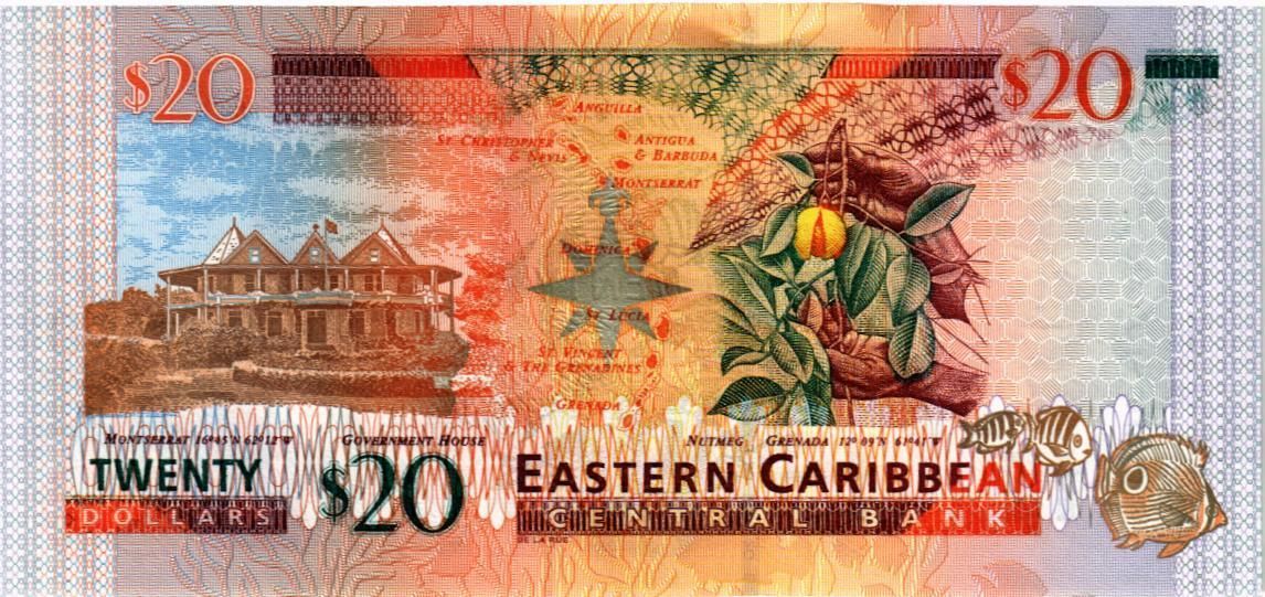 ВОСТОЧНЫЕ КАРИБЫ 20 ДОЛЛАРОВ (D - ДОМИНИКА) мини 2