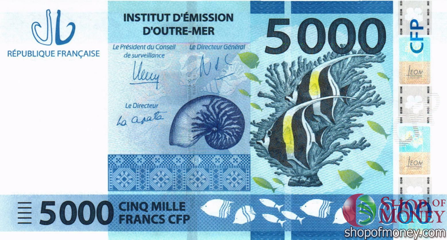 ФРАНЦУЗСКАЯ ПОЛИНЕЗИЯ 5000 ФРАНКОВ мини 1