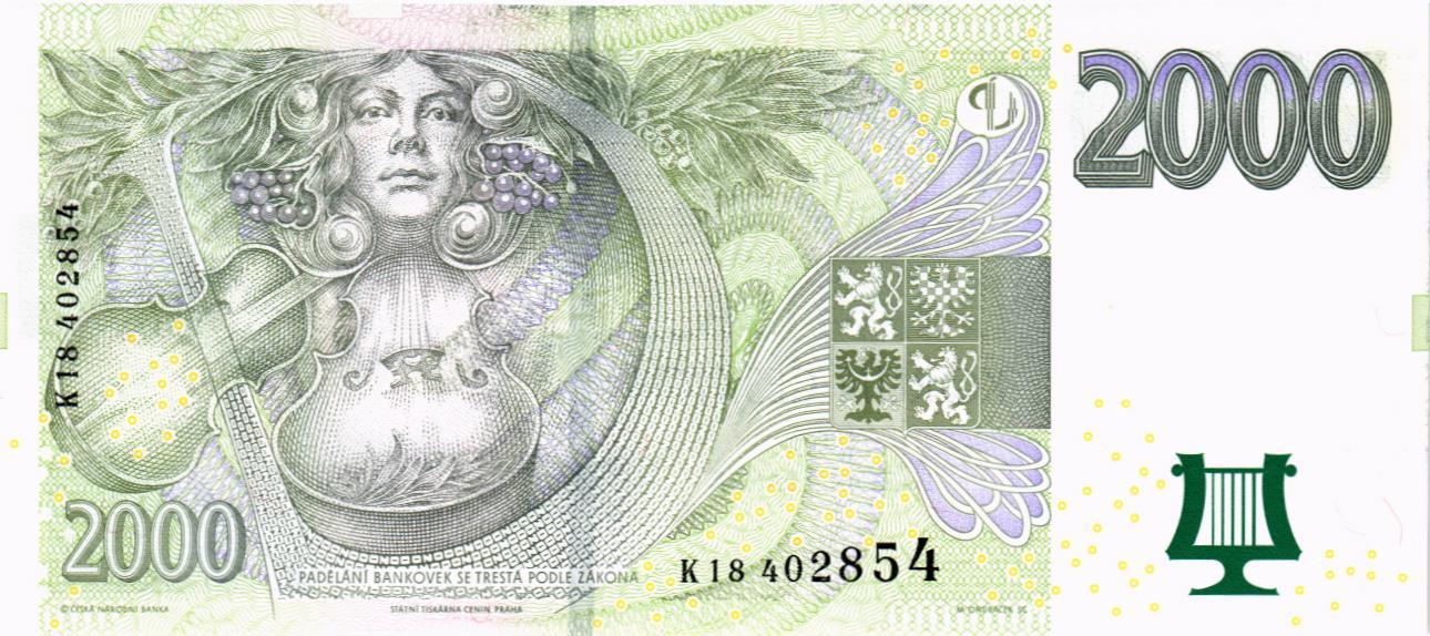 ЧЕХИЯ 2000 КРОН (-K- СЕРИЯ) мини 2