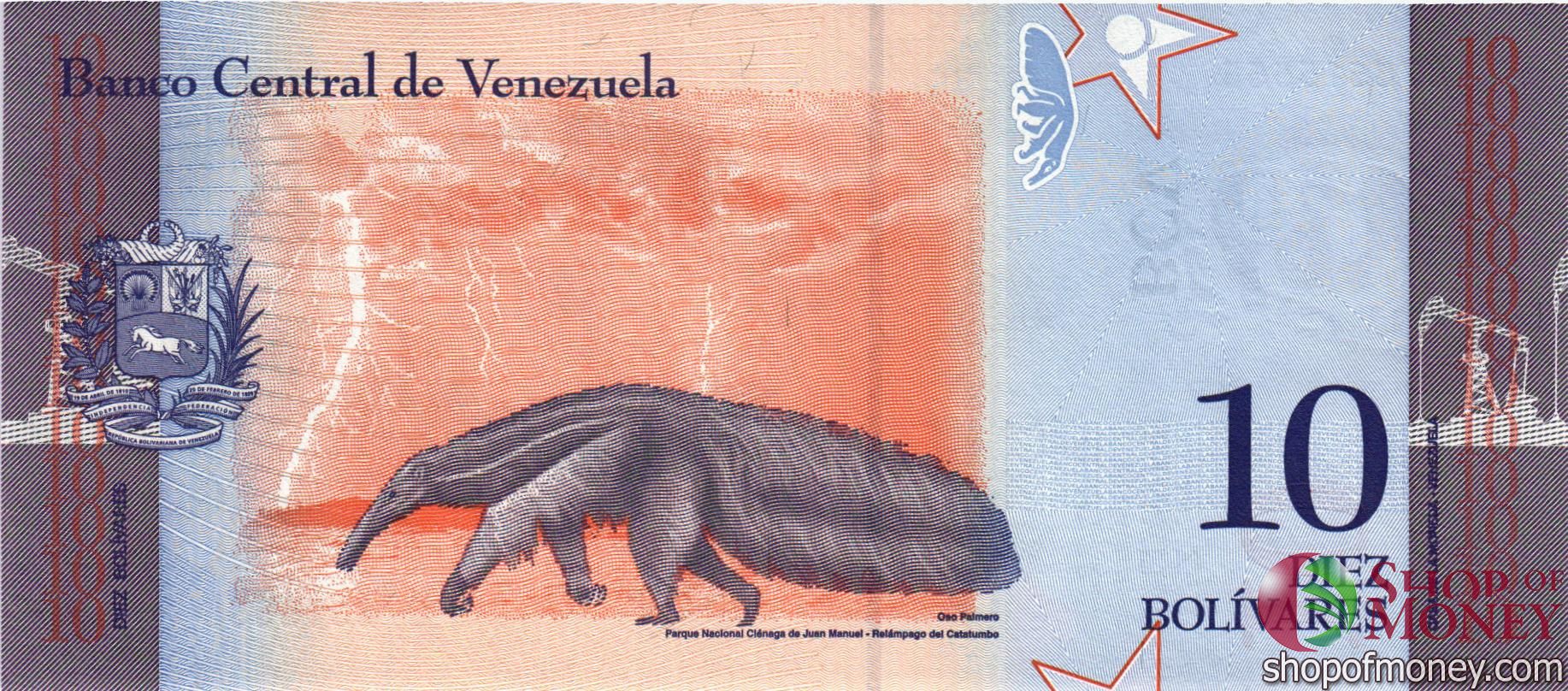 ВЕНЕСУЭЛА 10 БОЛИВАР # D 78515555 мини 2