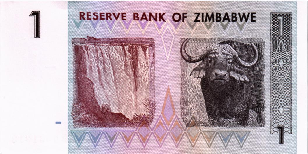 ЗИМБАБВЕ 1 ДОЛЛАР мини 2