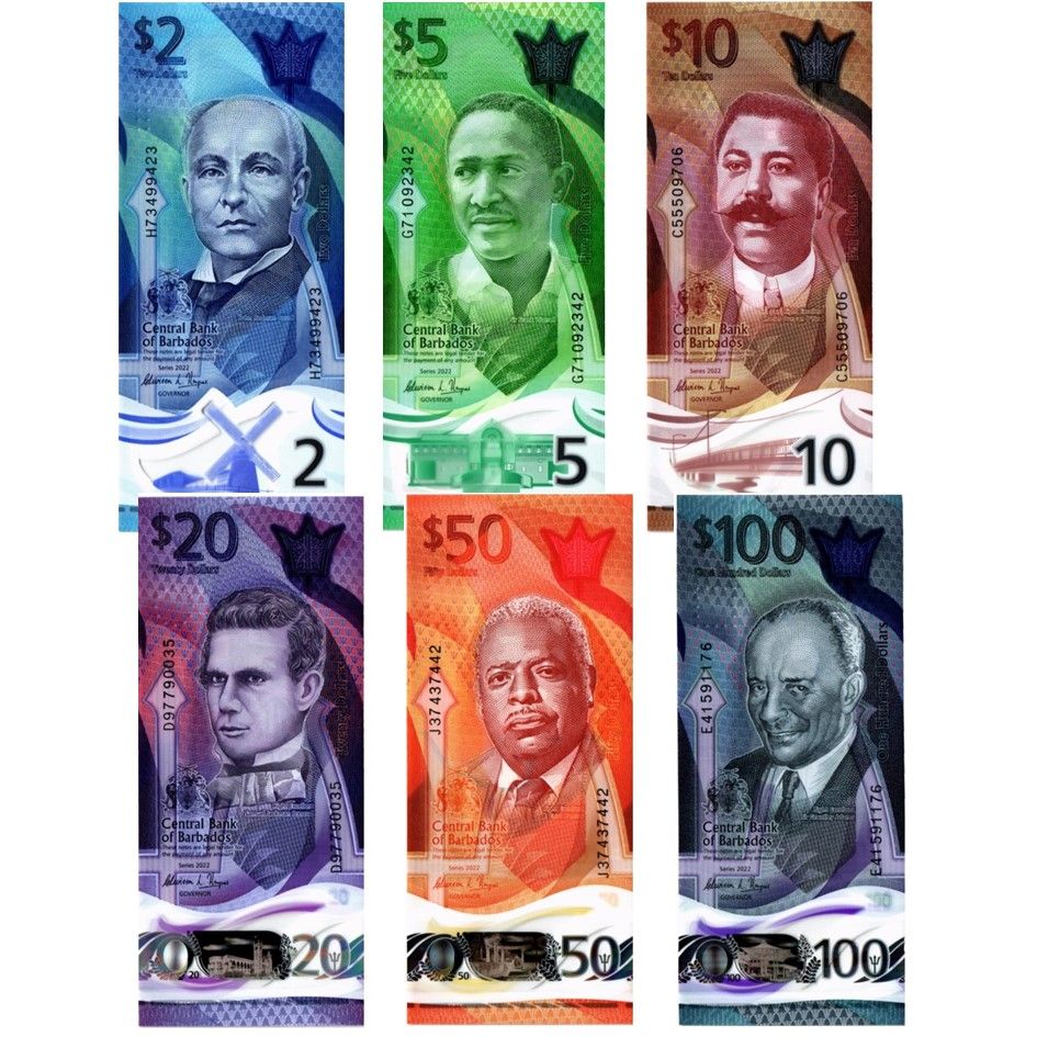 БАРБАДОС 2 5 10 20 50 100 ДОЛЛАРОВ
