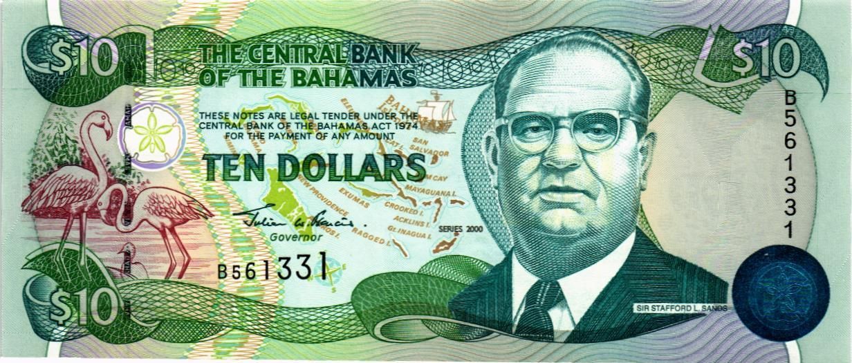 БАГАМСКИЕ ОСТРОВА 10 ДОЛЛАРОВ мини 1