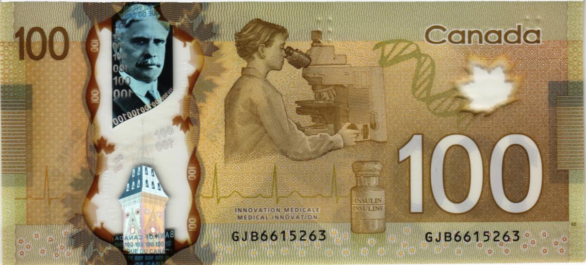 КАНАДА 100 ДОЛЛАРОВ мини 2