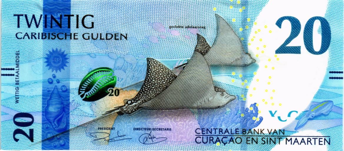 КЮРАСАО И СИНТ-МАРТЕН 20 ГУЛЬДЕНОВ мини 1