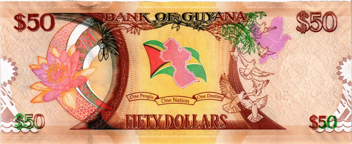 ГАЙАНА 50 ДОЛЛАРОВ мини 2