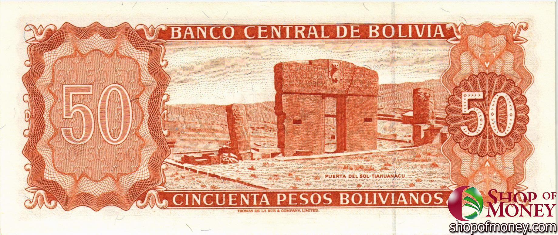 БОЛИВИЯ 50 БОЛИВИАНО мини 2