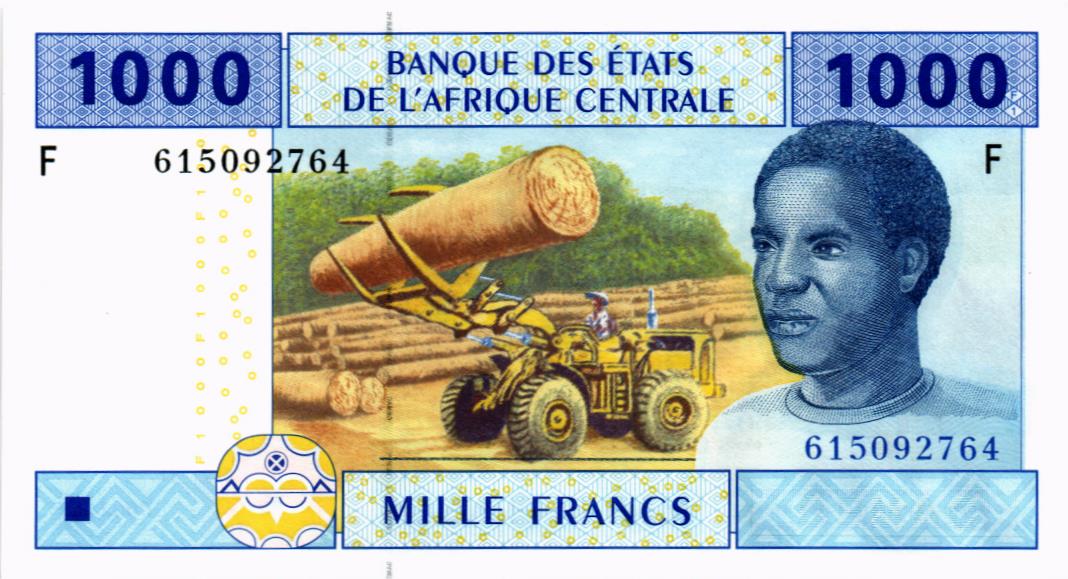 CAS - ЭКВАТОРИАЛЬНАЯ ГВИНЕЯ 1000 ФРАНКОВ (F) мини 1