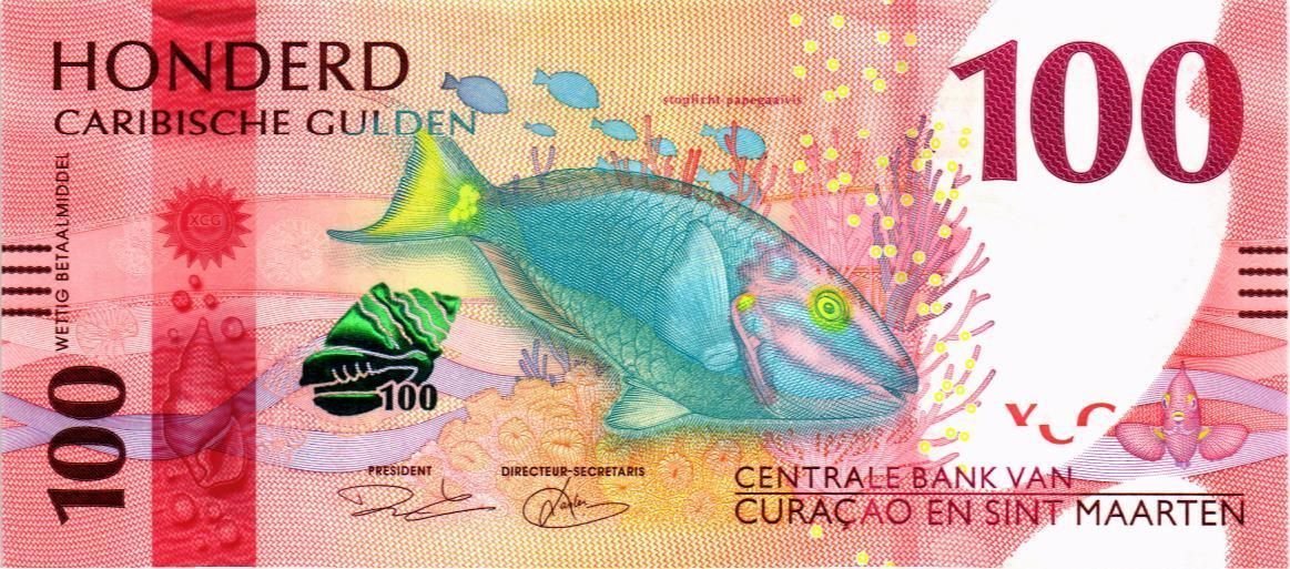 КЮРАСАО И СИНТ-МАРТЕН 100 ГУЛЬДЕНОВ мини 1