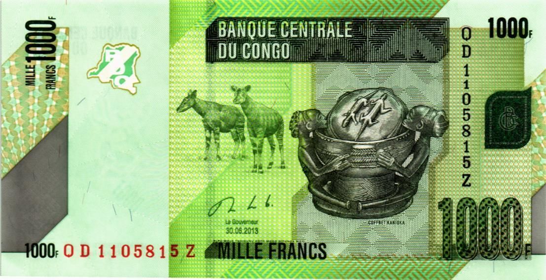КОНГО ДР 1000 ФРАНКОВ