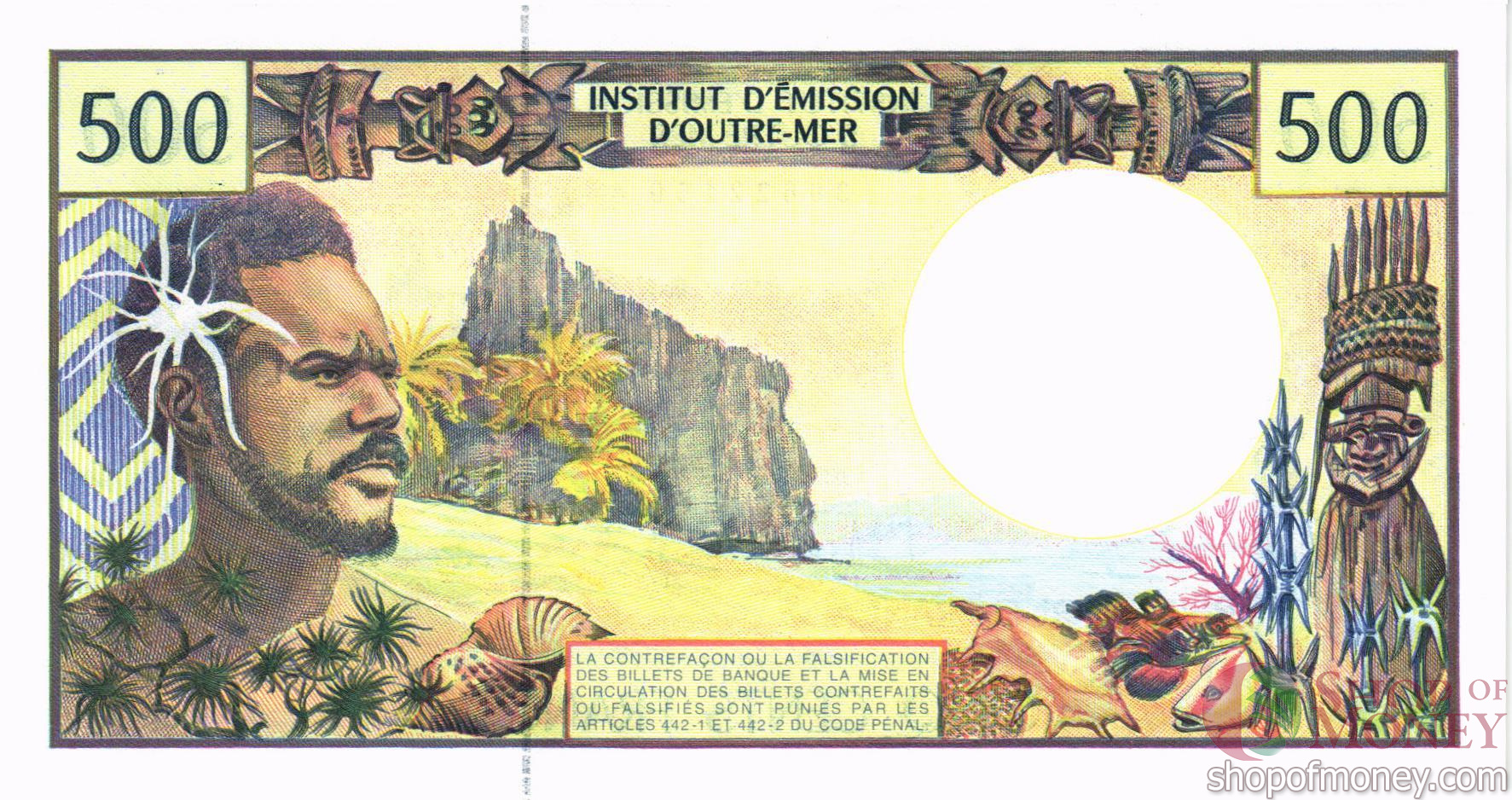 ФРАНЦУЗСКАЯ ПОЛИНЕЗИЯ 500 ФРАНКОВ (Новые) мини 2