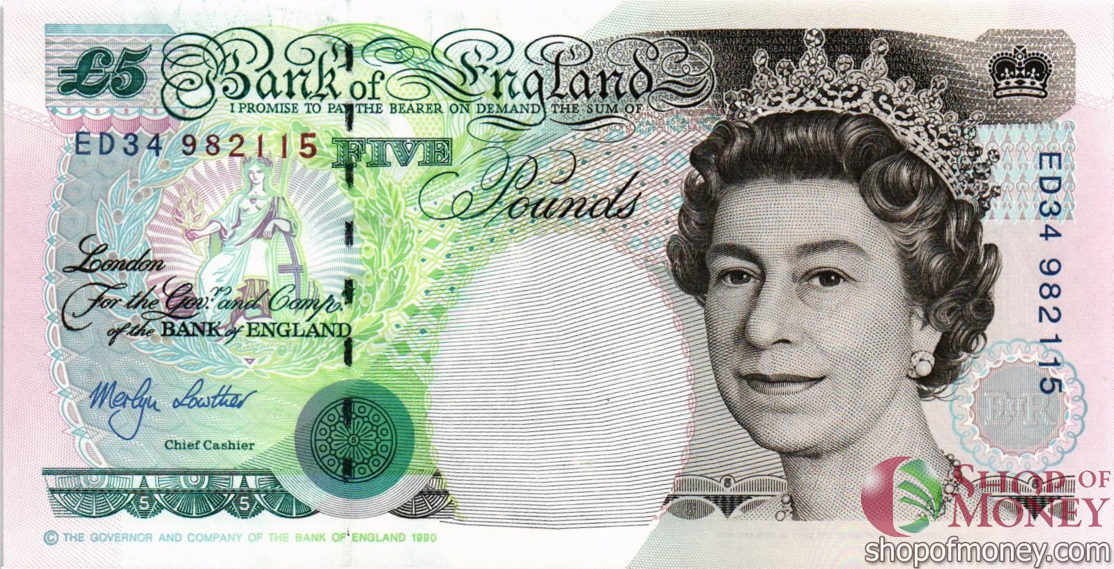 ВЕЛИКОБРИТАНИЯ/АНГЛИЯ 5 ФУНТОВ