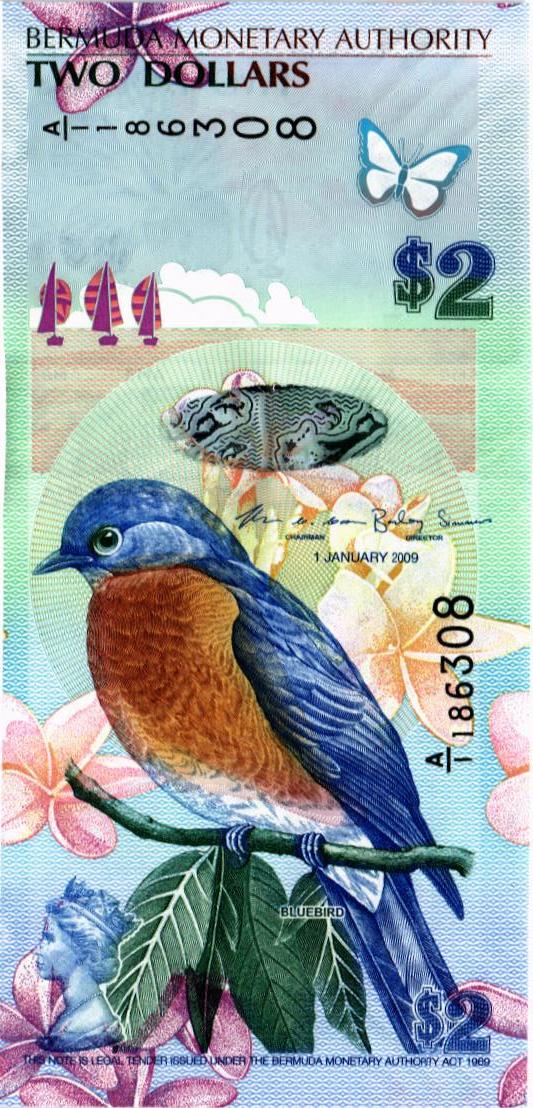 БЕРМУДСКИЕ ОСТРОВА 2 ДОЛЛАРА