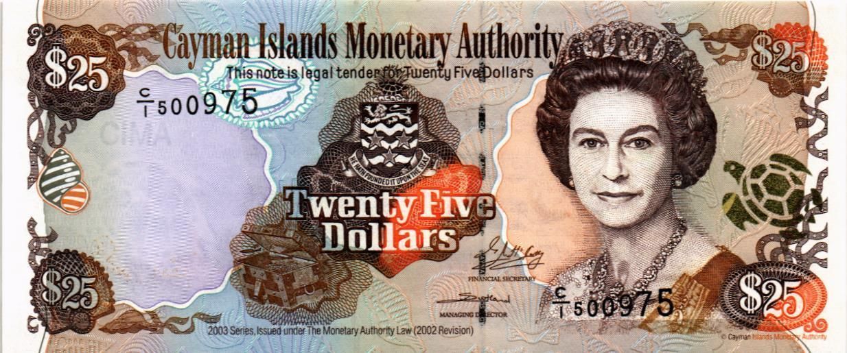 КАЙМАНОВЫ ОСТРОВА 25 ДОЛЛАРОВ мини 1