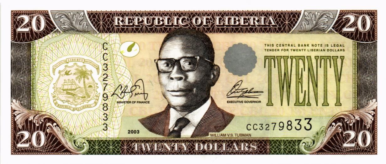 ЛИБЕРИЯ 20 ДОЛЛАРОВ мини 1