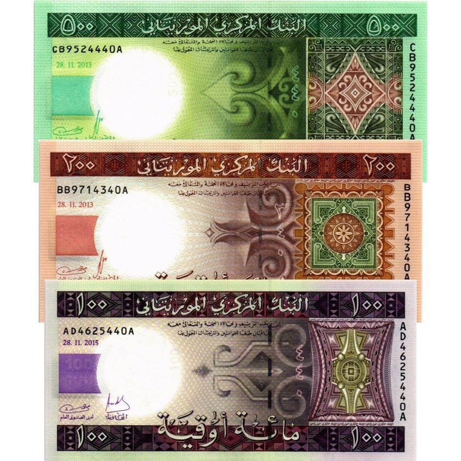 МАВРИТАНИЯ НАБОР 100 200 500 УГИЙ мини 1