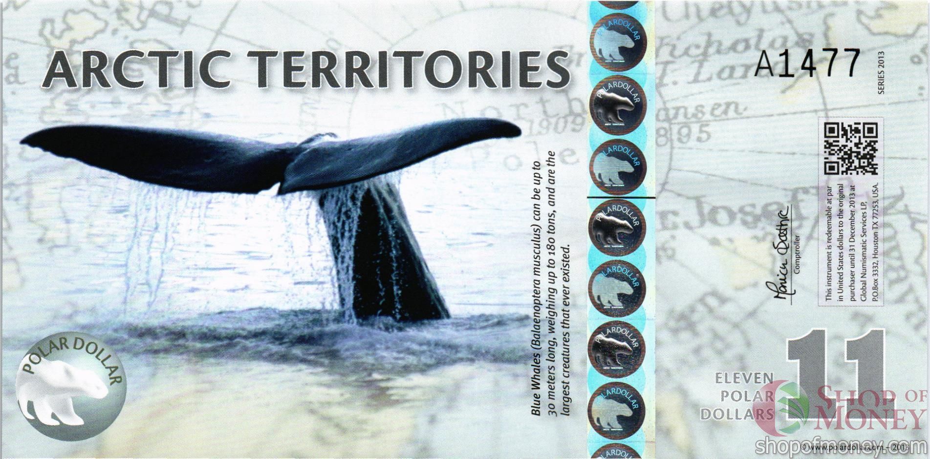 АРКТИЧЕСКИЕ ТЕРРИТОРИИ 11 ДОЛЛАРОВ мини 1