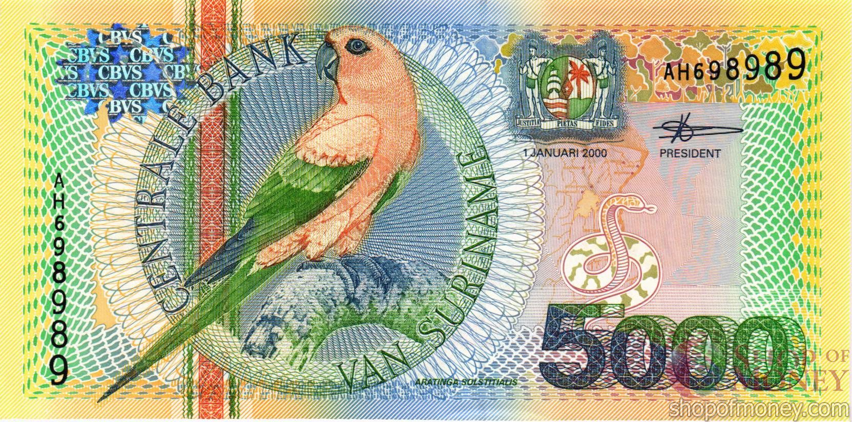 СУРИНАМ 5000 ГУЛЬДЕНОВ мини 1