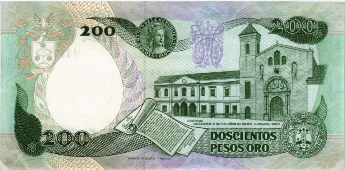 КОЛУМБИЯ 200 ПЕСО (01.04.1985) мини 2