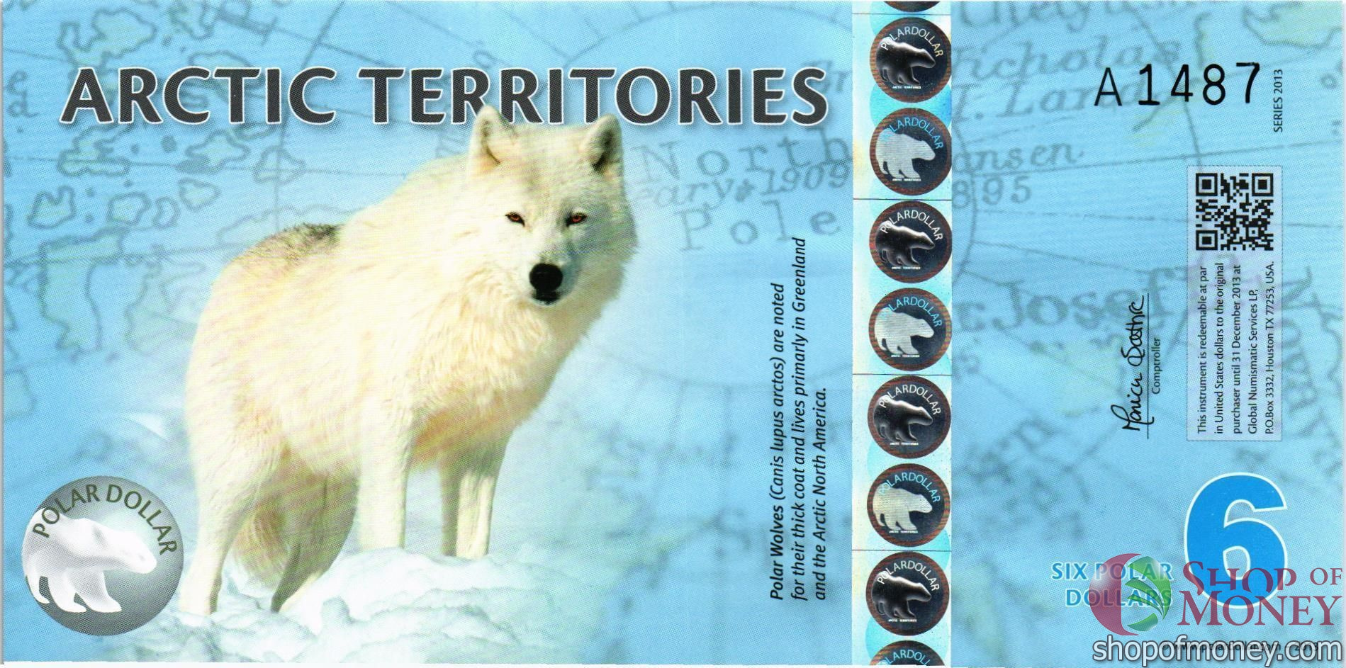 АРКТИЧЕСКИЕ ТЕРРИТОРИИ 6 ДОЛЛАРОВ мини 1