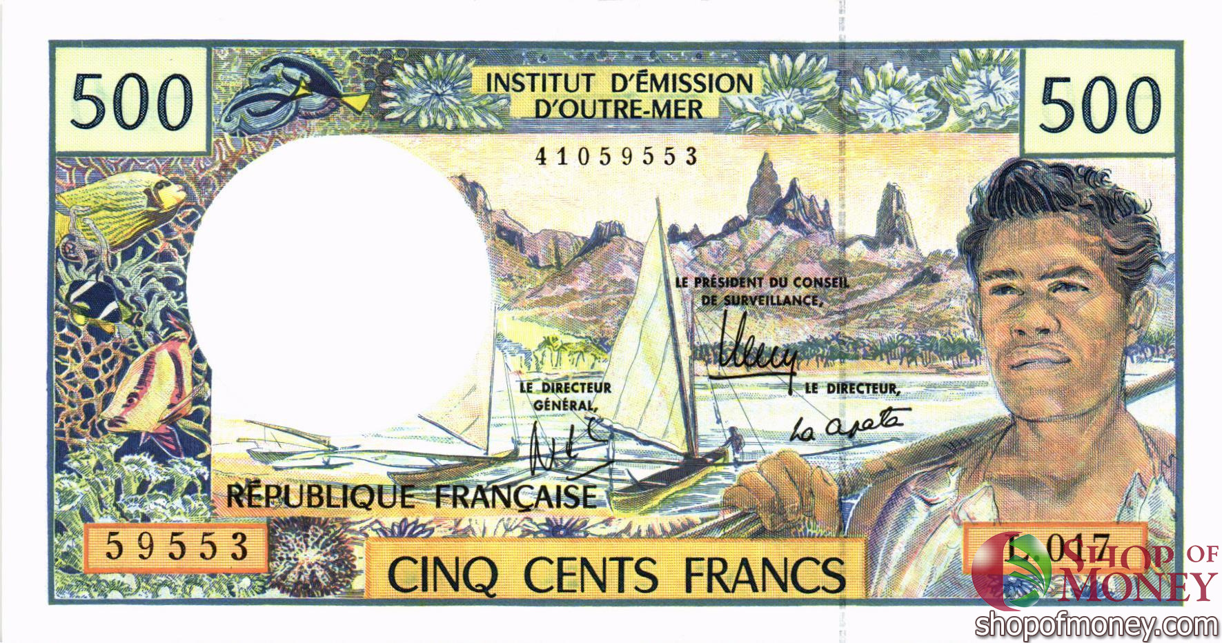 ФРАНЦУЗСКАЯ ПОЛИНЕЗИЯ 500 ФРАНКОВ
