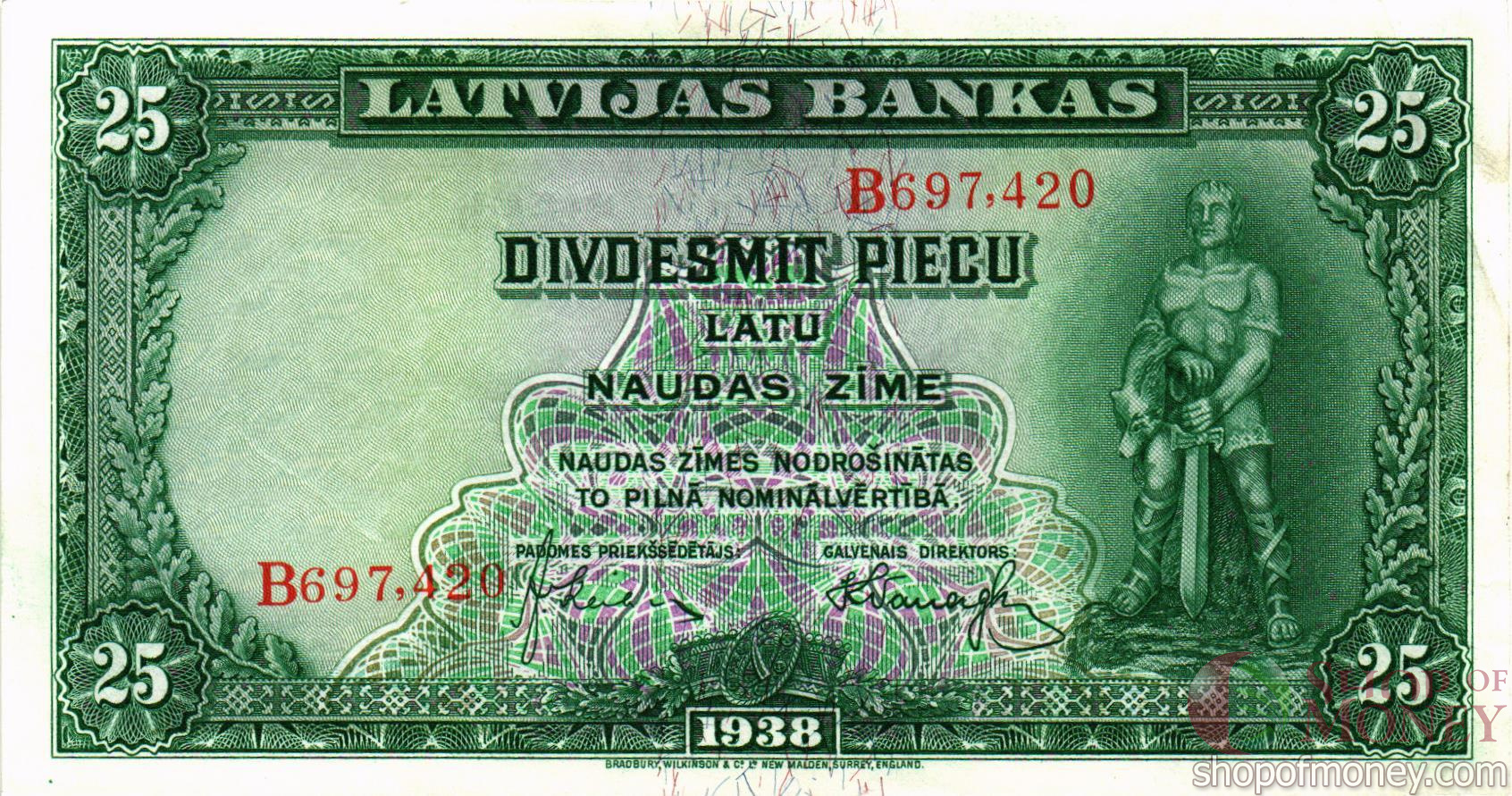 ЛАТВИЯ 25 ЛАТ