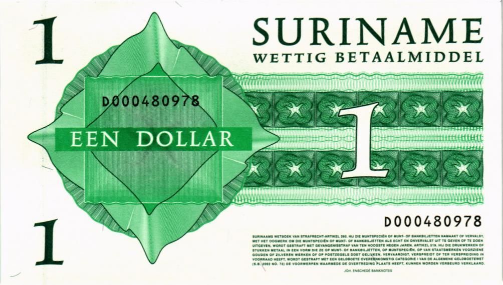 СУРИНАМ 1 ДОЛЛАР мини 2