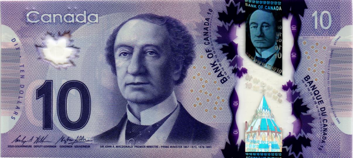 КАНАДА 10 ДОЛЛАРОВ