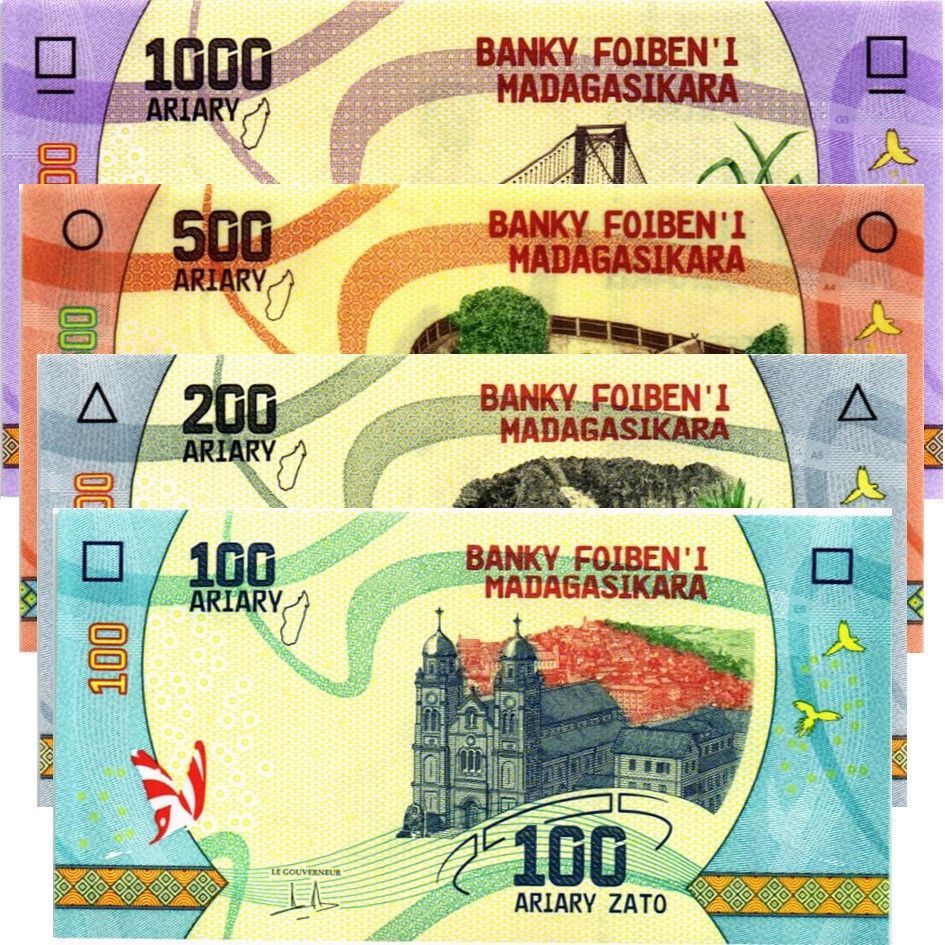 МАДАГАСКАР НАБОР 100-200-500-1000 АРИАРИ