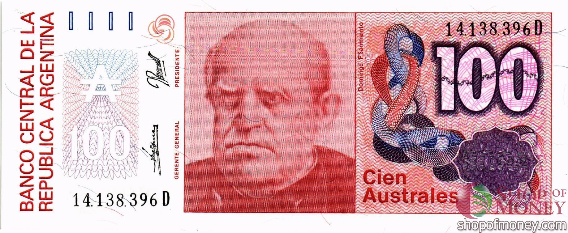 АРГЕНТИНА 100 АУСТРАЛЕЙ