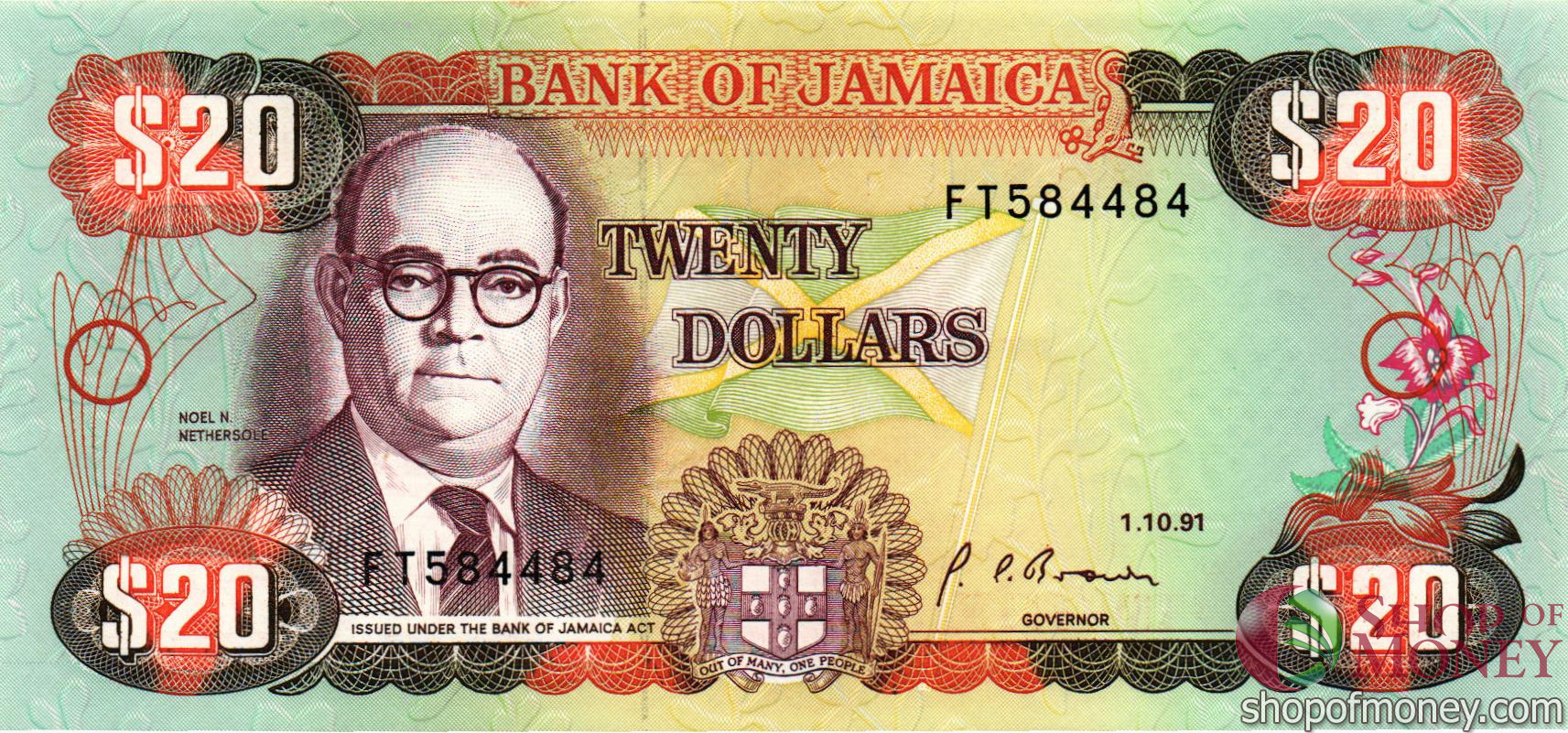 ЯМАЙКА 20 ДОЛЛАРОВ мини 1