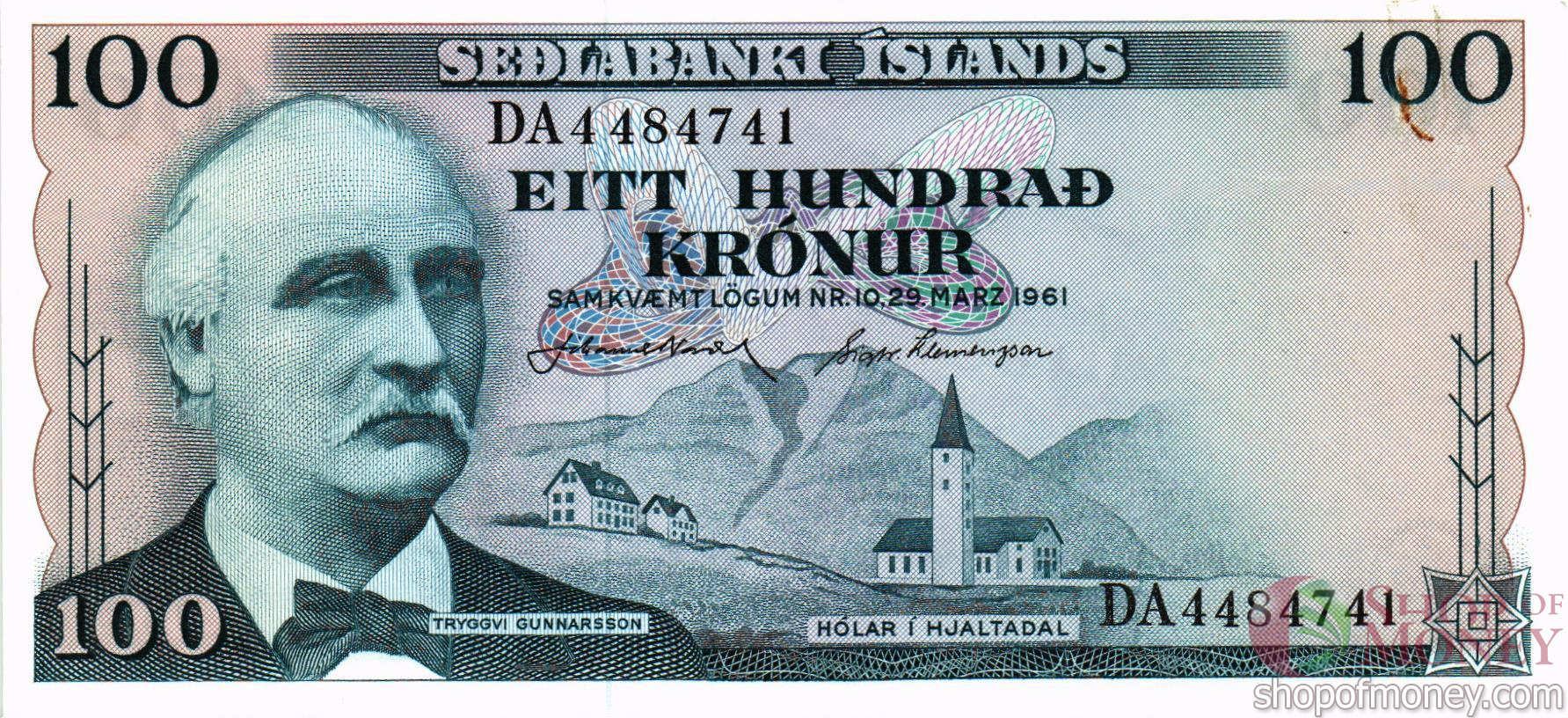 ИСЛАНДИЯ 100 КРОН мини 1