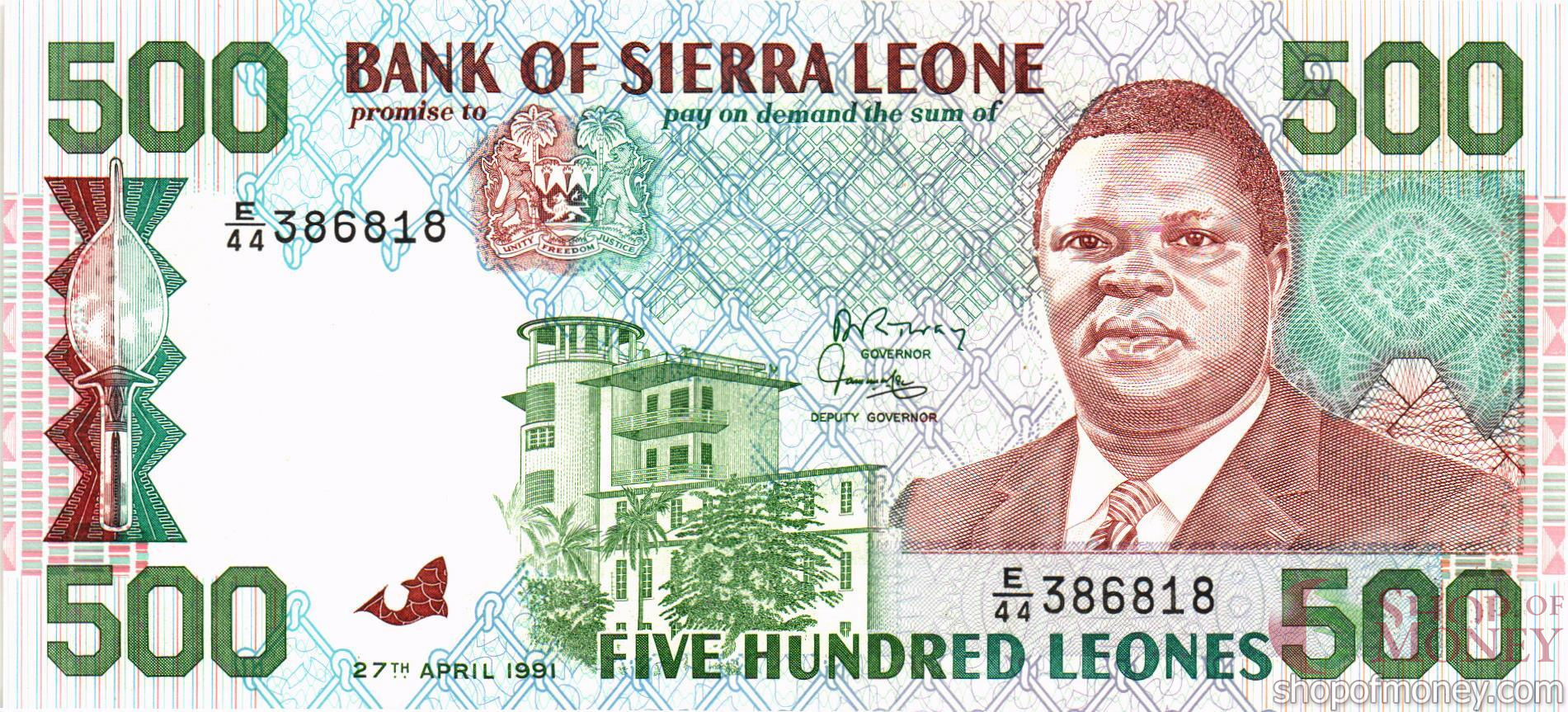 СЬЕРРА-ЛЕОНЕ 500 ЛЕОНЕ