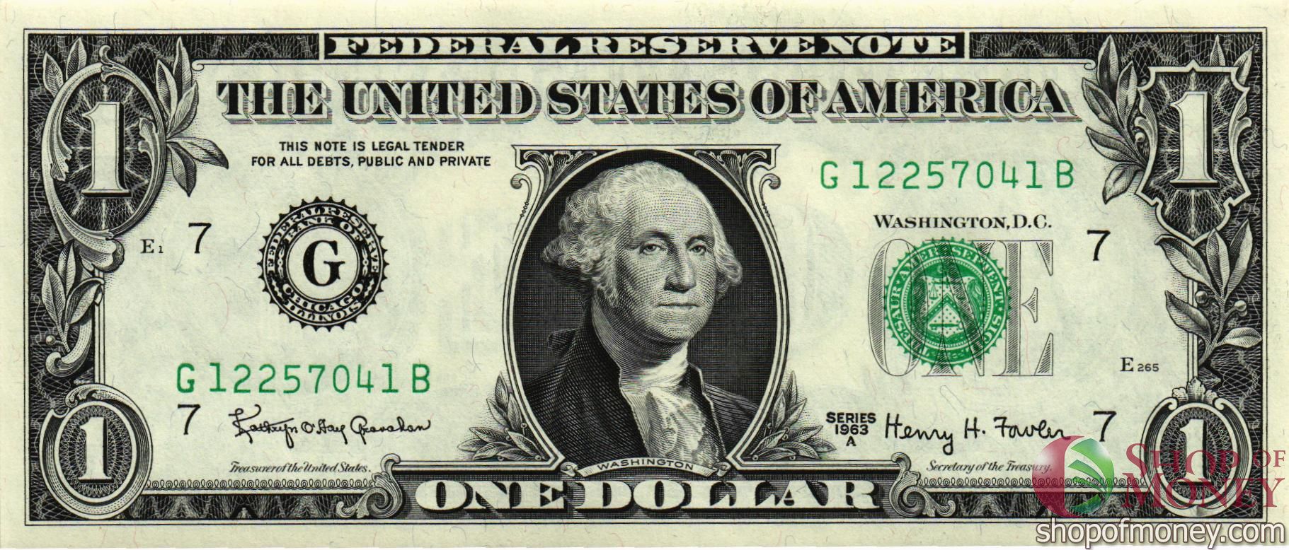 США 1 ДОЛЛАР (G-Чикаго) мини 1